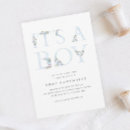 Search for typography baby boy shower invitations Floral