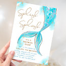 Search for splish splash mermaid bash invitations Mermaid pool party