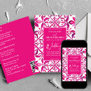 Search for magenta pink wedding invitations Elegant