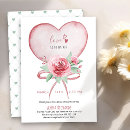Search for love is in the air bridal shower invitations Floral
