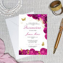 Search for hot pink fuchsia and gold invitations Butterflies