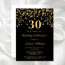 Search for gold 30th birthday invitations Chic