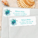 Search for marine life return address labels Watercolor