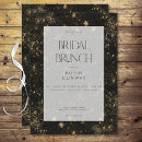 Search for black gold bridal brunch invitations Simple