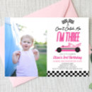 Search for pink race car invitations Girl