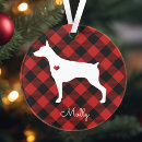 Search for doberman christmas tree decorations Plaid