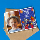Search for 3 photo birthday invitations Boy