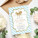 Search for carousel baby shower invitations Blue