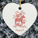 Search for white heart shaped ceramic christmas tree decorations red and white