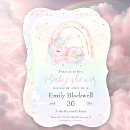 Search for magical unicorn baby shower invitations Pastel rainbow