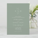 Search for green leaf wedding invitations Minimalist