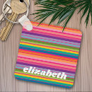 Search for hot pink stripe key rings Girly