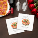 Search for love pizza napkins Watercolor