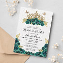Search for green gold quinceanera invitations Mis quince anos