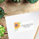 Search for country sunflower return address labels Watercolor flowers