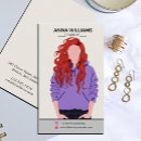 Search for curly hair business cards For her