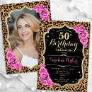 Search for pink leopard invitations Elegant