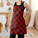 Search for plaid aprons Red and black plaid