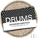 Search for drum business cards Black and white