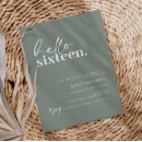 Search for sixteen birthday invitations Modern