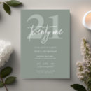 Search for green 21st birthday invitations Modern