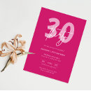Search for pink 30th birthday invitations Thirty