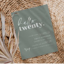 Search for elegant 20th birthday invitations Modern