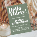 Search for green 30th birthday invitations Bold typography