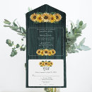 Search for teal sunflower wedding invitations Floral