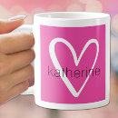 Search for hot pink monogram mugs Heart