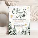 Search for pine tree baby shower invitations Winter wonderland