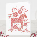 Search for scandinavian folk art cards Dala horse