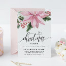 Search for poinsettia christmas invitations Watercolor