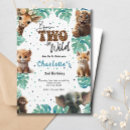 Search for elephant 2nd birthday invitations Born two be wild