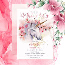 Search for unicorn 2nd birthday invitations Magical celebration