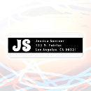 Search for design return address labels Black and white