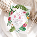 Search for monstera leaves baby shower invitations Summer
