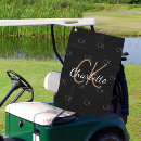 Search for monogrammed golf towels Black and gold