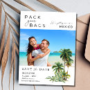 Search for beach wedding save the date postcards Destination