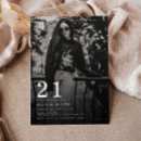 Search for elegant 20th birthday invitations Black and white