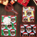 Search for african american santa claus wrapping paper Xmas