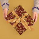 Search for red snowflakes wrapping paper Retro