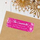 Search for pink snowflake return address labels Whimsical