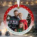 Search for red and green christmas tree decorations Snowflakes