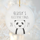 Search for black bear christmas tree decorations Black and white