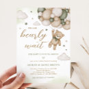 Search for cute teddy bear baby shower invitations Green
