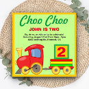 Search for choo choo birthday invitations Second