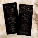 Search for black gold wedding programs Elegant