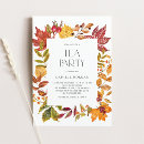 Search for autumn bridal tea party invitations Watercolor