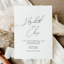 Search for modern simple black and white wedding invitations Stylish